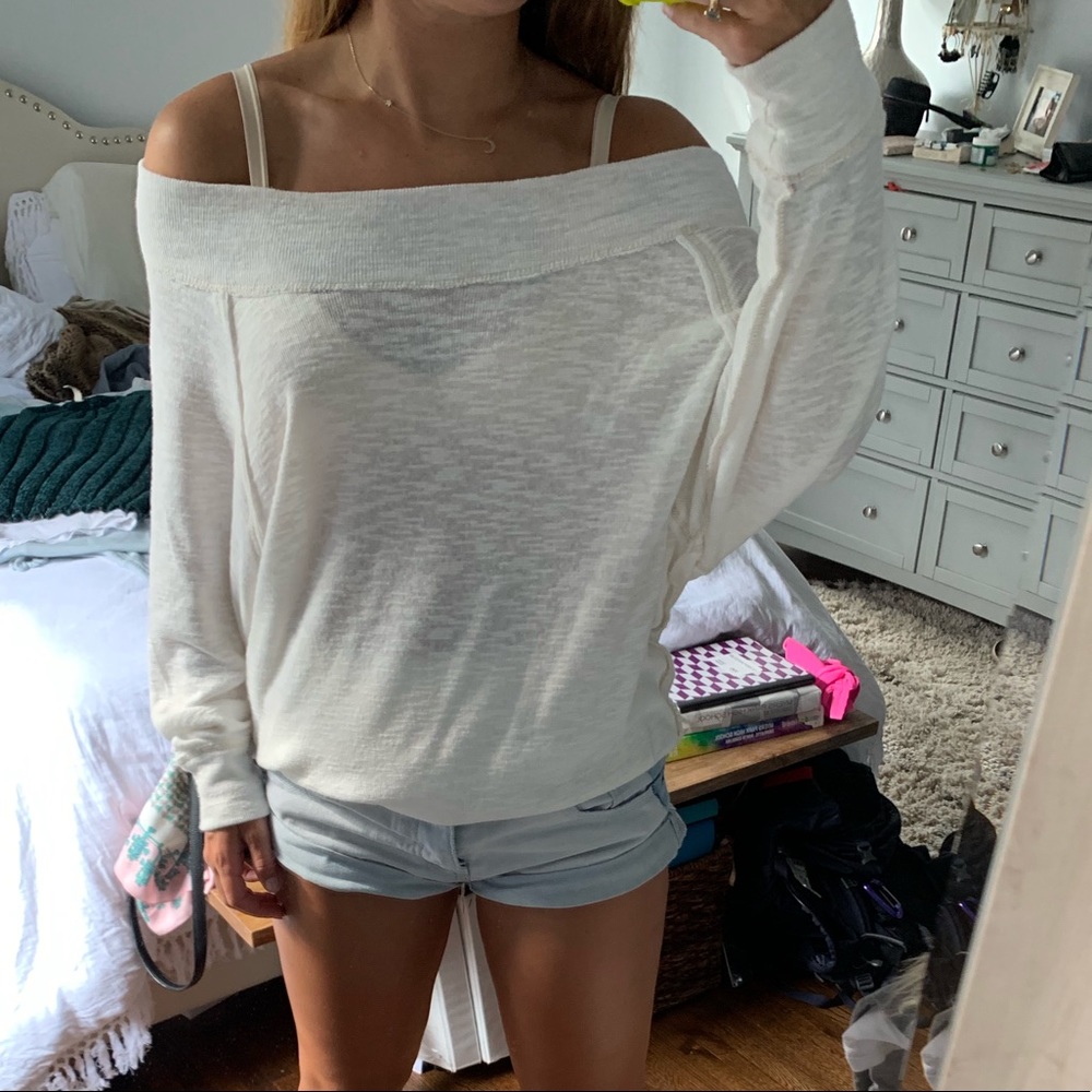 White Off The Shoulder Free People Top/Tunic
